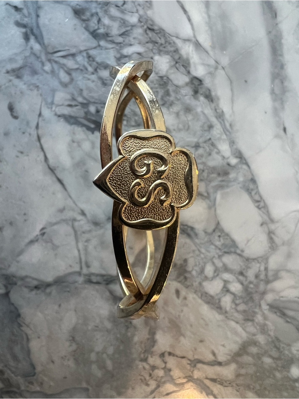 Vintage Girl Scout Motif Cuff Bracelet